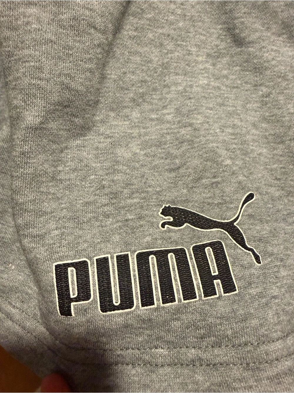 Puma Men’s Light Gray Athletic Fleece Shorts